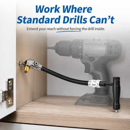🔥 55% OFF TODAY⚙️ Flexible 90° Right Angle Drill Adapter – Reach Tight Spaces