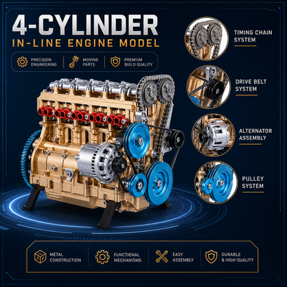 🏁 BEST SELLER 🔥 Miniature V8 Small-Block Engine Model Kitl Kit🛠️