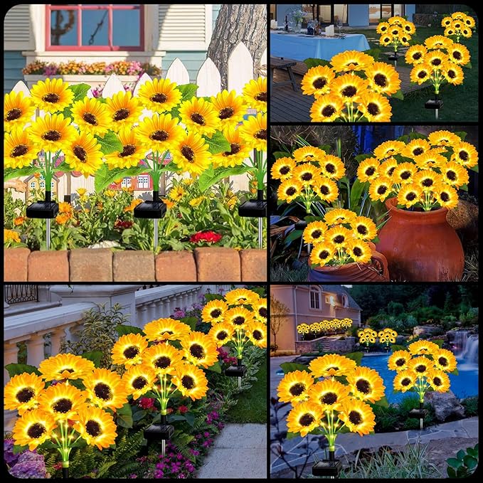 🌻❤Mother's Day Sale 49% OFF- 🌞Solar LED Sunflower Garden Lights-29.6inch/74cm