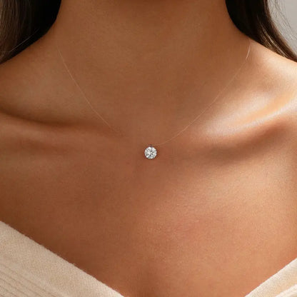 Invisible Floating Crystal Necklace