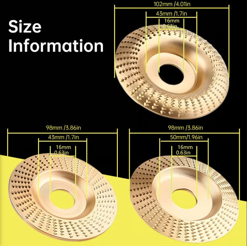 🔥🔨 Pro-Grade Wood  Carving Discs [3 PCS]