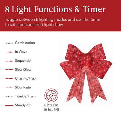 🔥55% OFF Hot Sale🎁✨🎄 48-Inch Lighted Christmas Bow 🎀