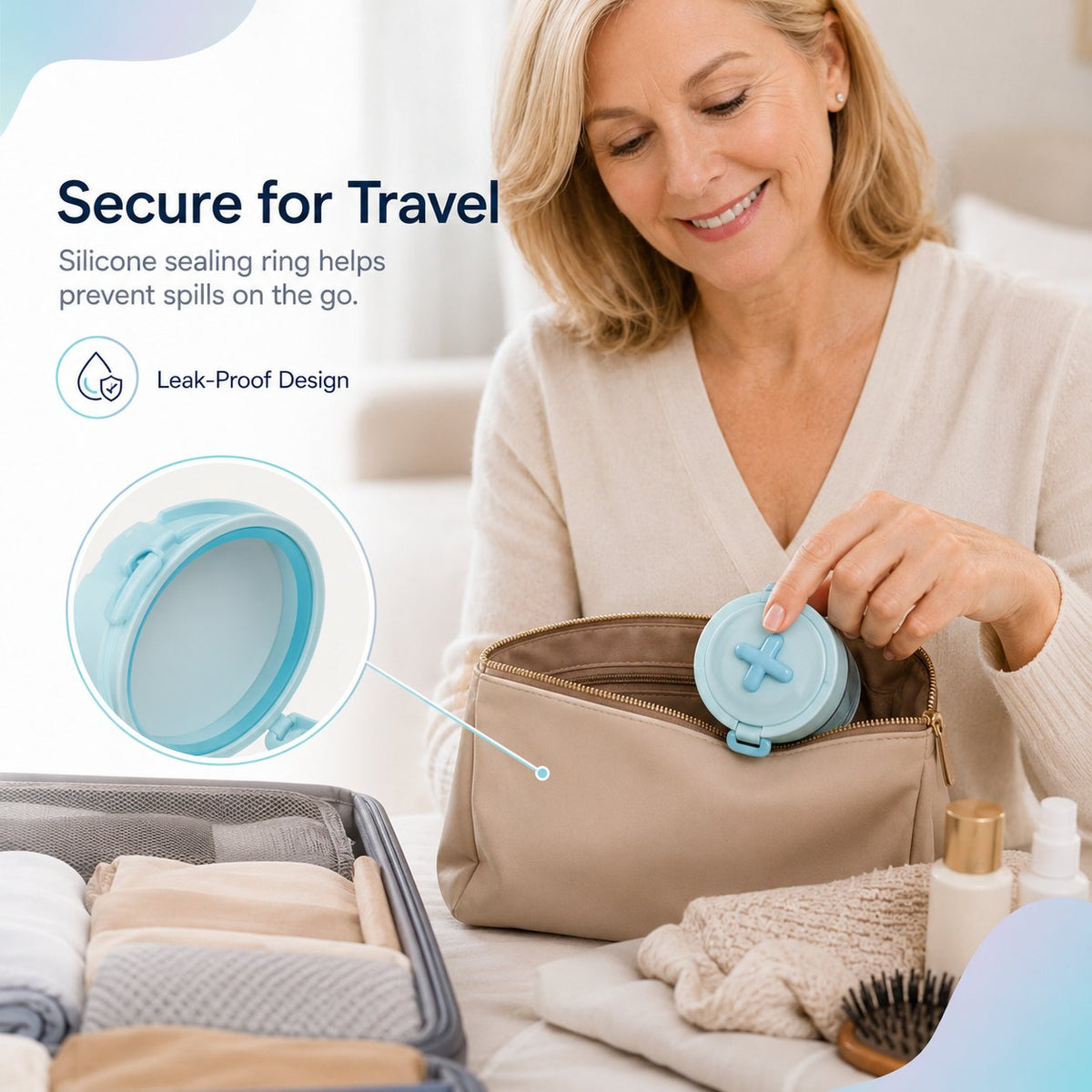 🔥HOT SALE🏆100K+ SOLD! 💧Portable Retainer and Denture Cleaning Case with Magnetic Lifting Tray