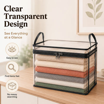 📚 Foldable Transparent Storage Box 🔥 Limited-Time Deal: Buy 1 , Get 1 Small FREE (worth $19.99) — Ends Soon!