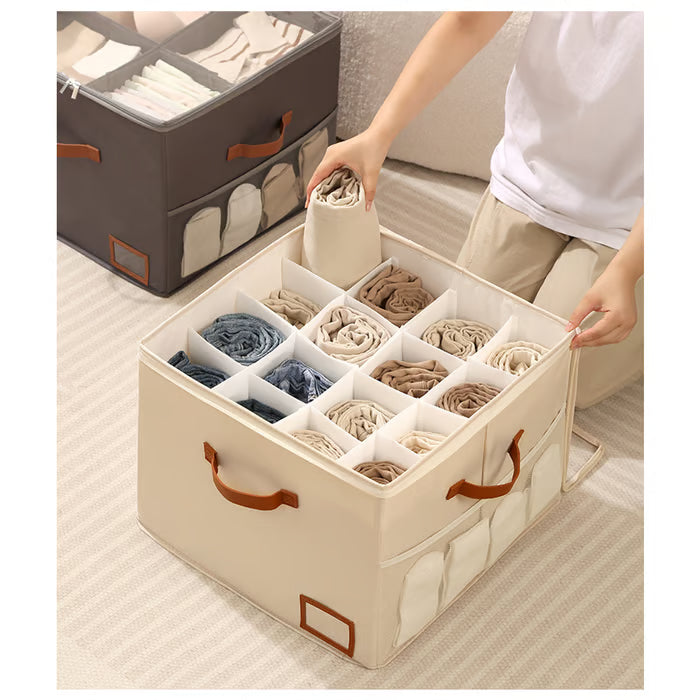 👟Large capacity shoe cabinet storage box Holds Up to 16 Pairs with Clear Lid & Side Mesh Pockets