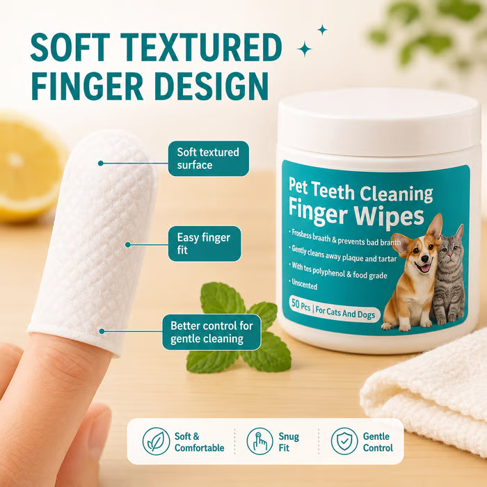 🐾  Pet Oral & Ear Hygiene Finger Wipes