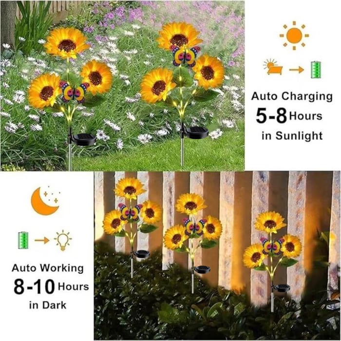 🌻❤Mother's Day Sale 49% OFF- 🌞Solar LED Sunflower Garden Lights-29.6inch/74cm