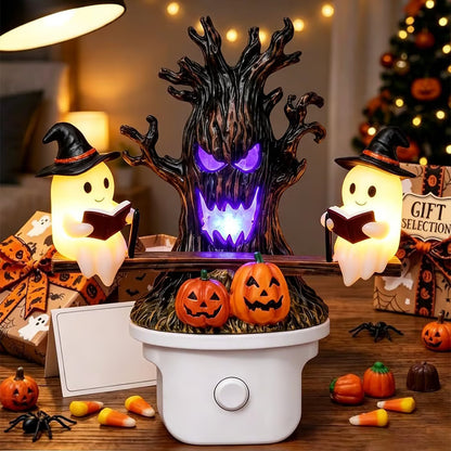👻 Animated Seesaw Ghost Night Light Spooky-cute Halloween décor with glowing motion — perfect for cozy seasonal ambiance 🎃✨