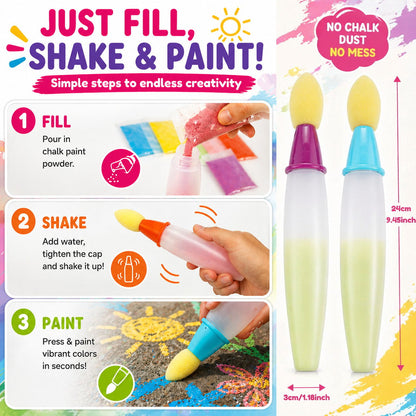 🎨Sidewalk Chalk Paint Kit — The Ultimate Outdoor Creative Adventure ( 6 PCS )
