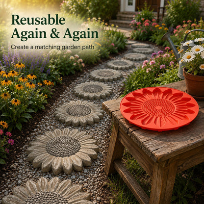 💥HOT SALE 55% OFF🌻 Reusable Sunflower Stepping Stone Mold