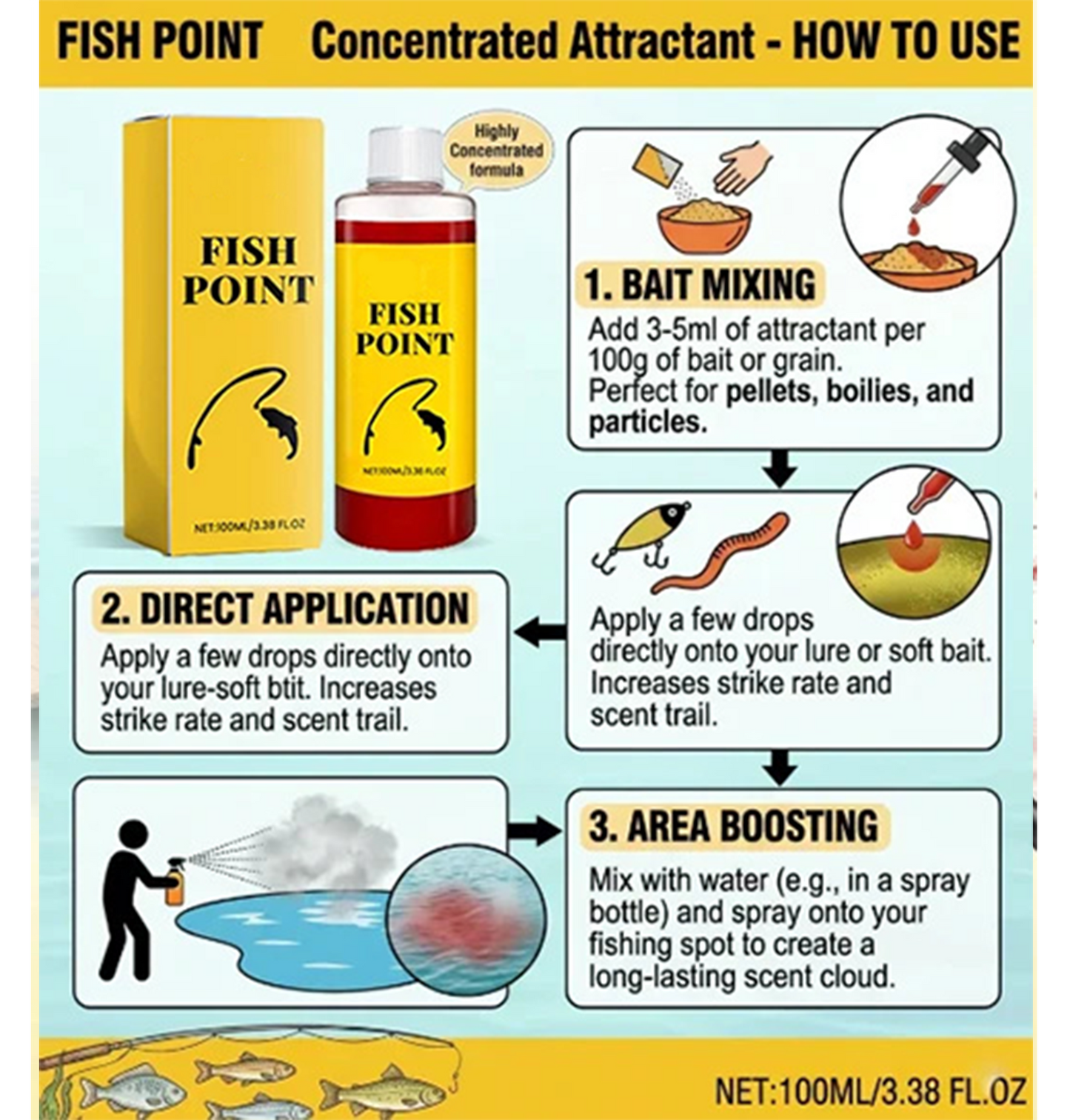🎣🔥 HOT SALE 50% OFF – Concentrated Fish Attractant Liquid