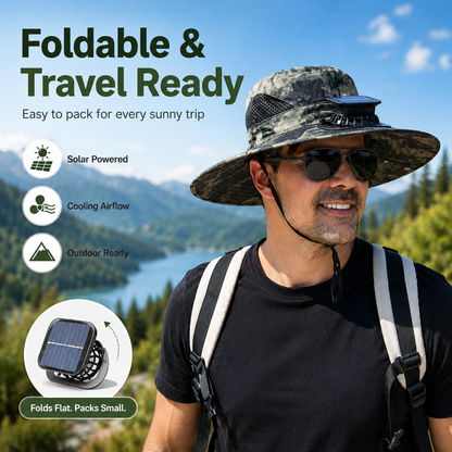 🔥HOT SALE 50% OFF🌞Solar-Powered Cooling Hat | Stay Cool Outdoors, No Batteries Needed