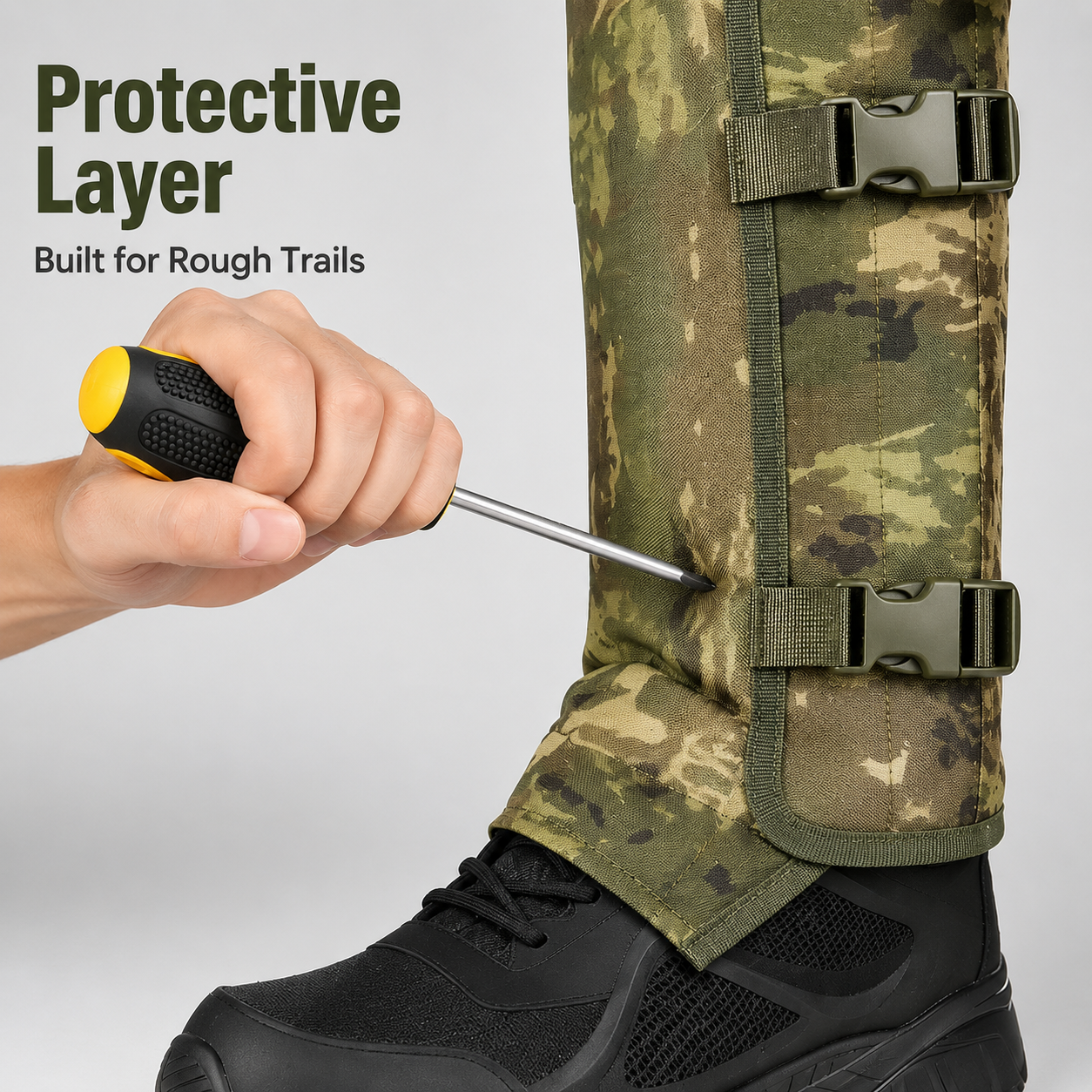 Unisex Adjustable Outdoor Snake-Resistant Leg Gaiters, Abrasion-Resistant Durable Fabric Protective Gear for Hunting, Hiking