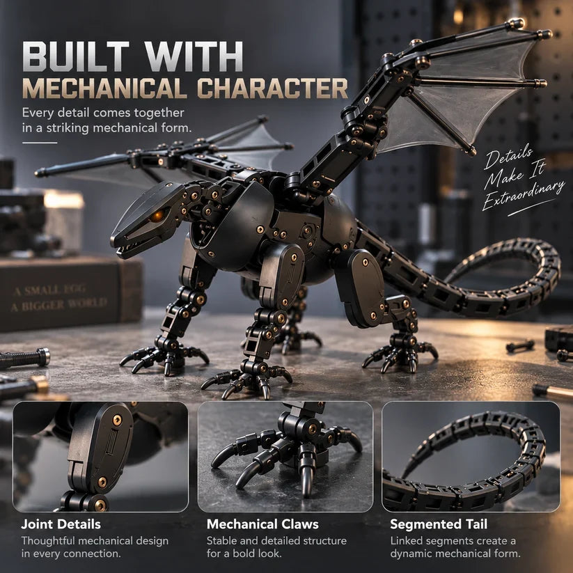 🔥 DragonMorph 🥚🐉 Egg to Dragon Transforming Mechanical Toy