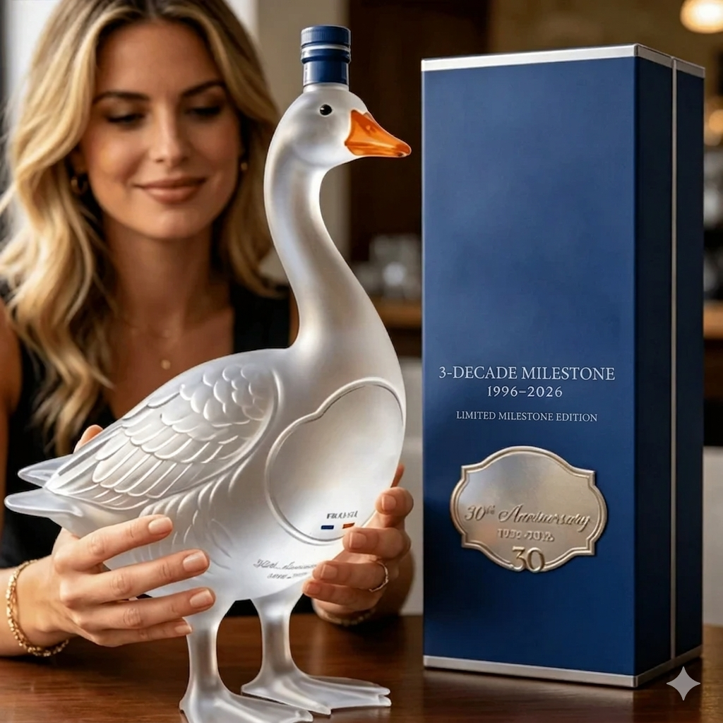 🔥HOT SALE 55% OFF🪿Goose 30th Anniversary 3D Sculpted Vodka Bottle