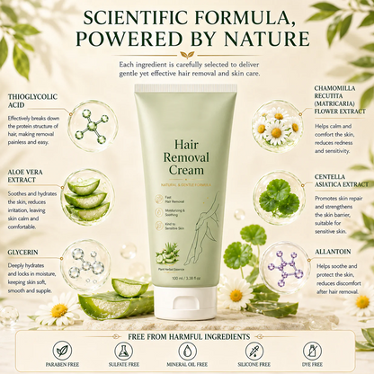 LAST DAY -BUY 1 GET 1 FREE🤩  Painless Depilatory Cream – No Razor Bumps, No Harsh Odor