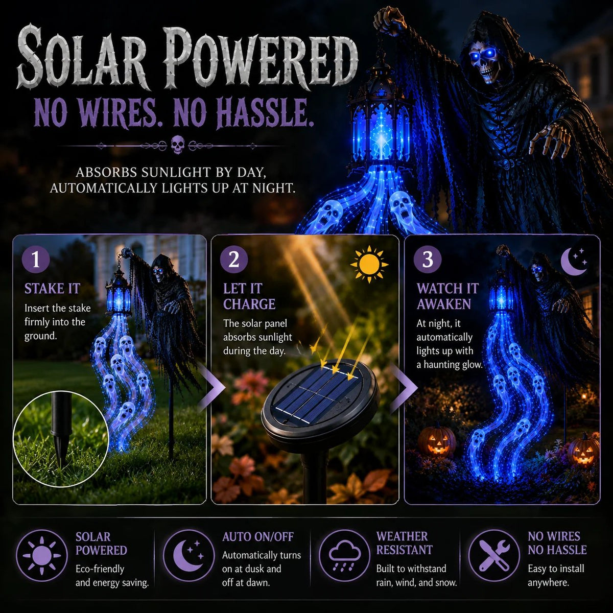 🔥 HOT SALE 50% OFF 🎁Animated Halloween Garden Light collection