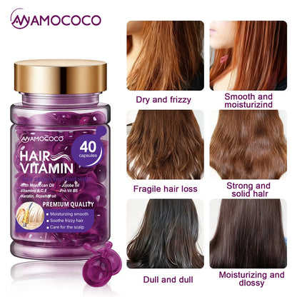 ✨55% OFF TODAY💜 Frizz Control Hair Capsules 🌿For Smooth, Shiny & Healthier-Looking Hair
