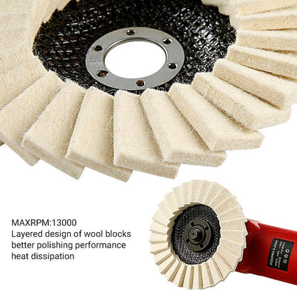 🔧 3PCS 5Inch Wool Polishing Wheels Set
