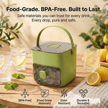 2-in-1 Large Capacity Ice Maker & Storage Bin Set
