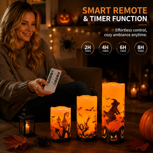 🎃 Halloween Flameless Flickering LED Candles
