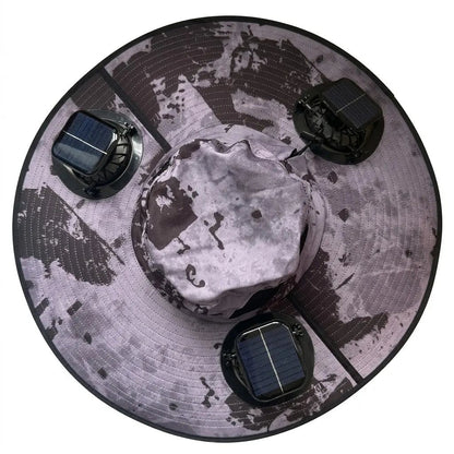 2026 New 3-Solar-Fan Cooling Hat — UPF50+ Sun Protection, Triple-Power Rechargeable, & Water-Resistant