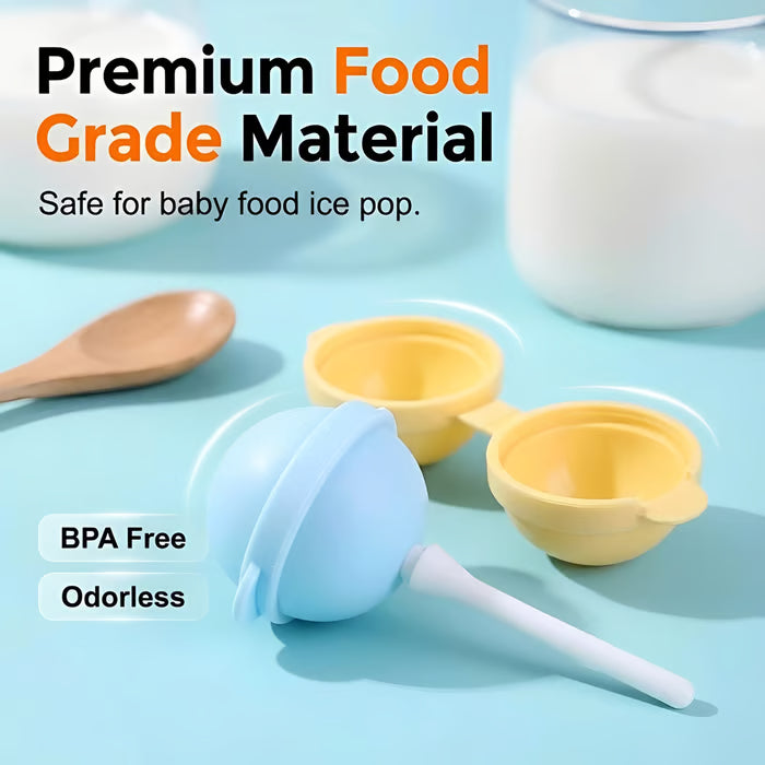 🍭DIY Silicone Lollipop Popsicle Mold – Fun Spherical Ice Pop Maker for Homemade Frozen Treats