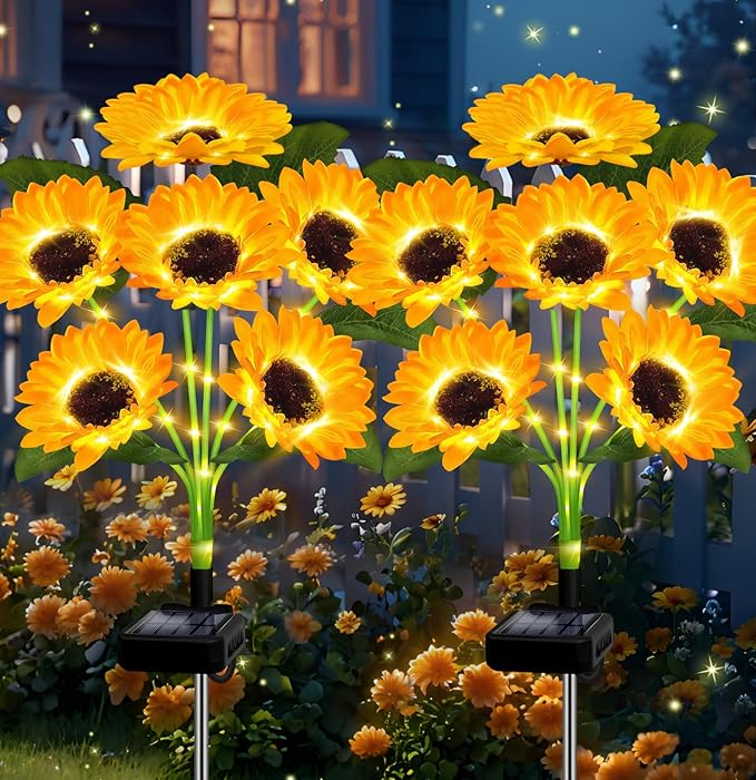 🌻❤Mother's Day Sale 49% OFF- 🌞Solar LED Sunflower Garden Lights-29.6inch/74cm