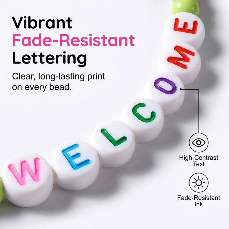 ✨🌈Pack of 25 Welcome Bead Bracelets - Strengthen Classroom Friendship & Spread Warm Kindness!