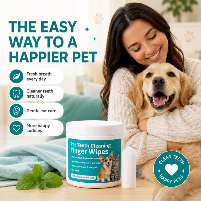 🐾  Pet Oral & Ear Hygiene Finger Wipes