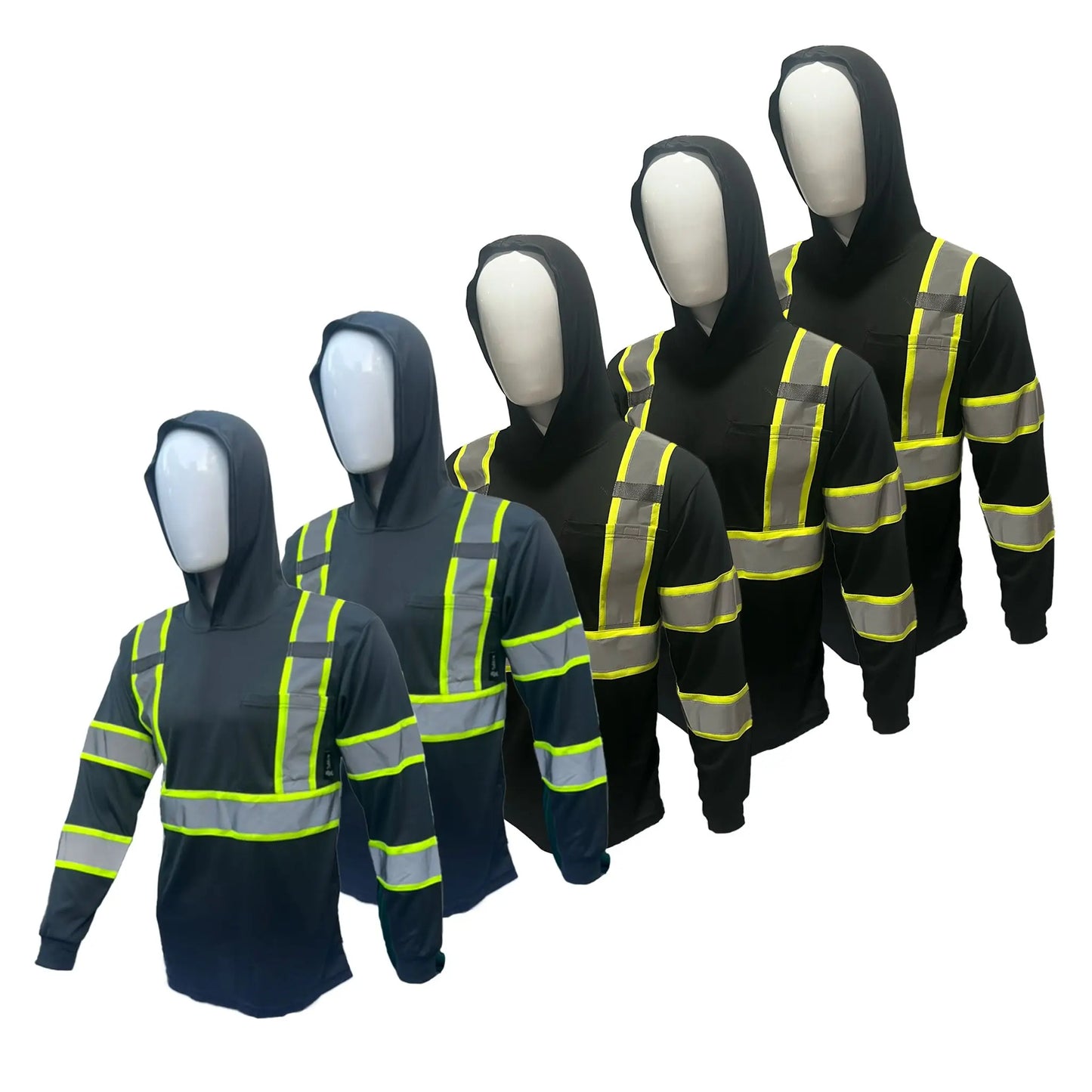 🔥 HOT SALE 50% OFF 🔥 5 Pack High Visibility Hoodie Safety Shirts