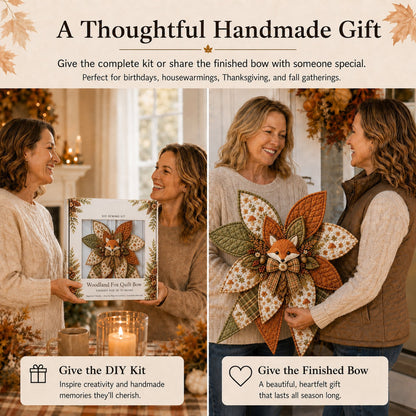 🔥HOT SALE 50% OFF 🎀 Beginner-Friendly Oversized Quilted Bow Sewing Kit | Coordinated Printed Fabrics, Batting, Pre-Designed Templates & Complete Supplies for a Full 23–25 in 3D Statement Bow ✨