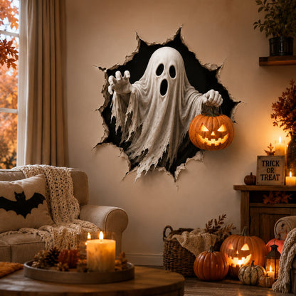 🎃 Halloween 3D Break-In Wall Decals – Realistic Spooky Wall & Window Stickers (Easy Peel & Stick)
