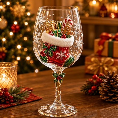 🎁✨Christmas 3D Wine Glass Collection Gift Box Set