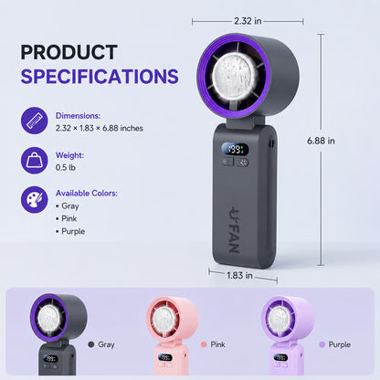 ❄️ Turbo Ice-Cooling Handheld Fan  Powerful Airflow Meets Instant Cooling Relief