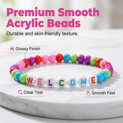 ✨🌈Pack of 25 Welcome Bead Bracelets - Strengthen Classroom Friendship & Spread Warm Kindness!