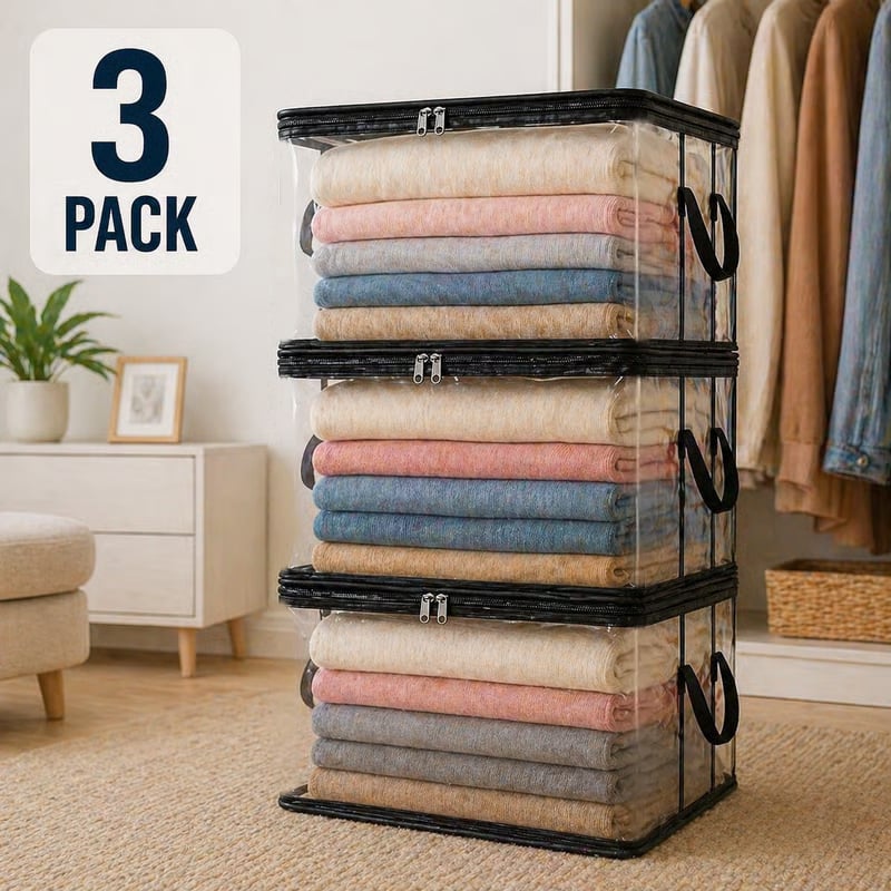 🔥 HOT SALE 50% OFF🔥🧺Large Clear Storage Box✨ Keep Your Home Organized