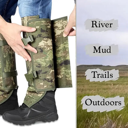 Unisex Adjustable Outdoor Snake-Resistant Leg Gaiters, Abrasion-Resistant Durable Fabric Protective Gear for Hunting, Hiking