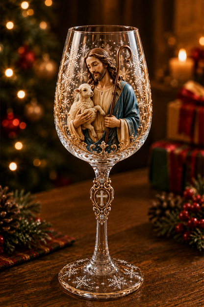 🎁✝️Faith & Grace  Christian Wine Glass Set - The Perfect Gift for Someone Who Loves Jesus 🎁