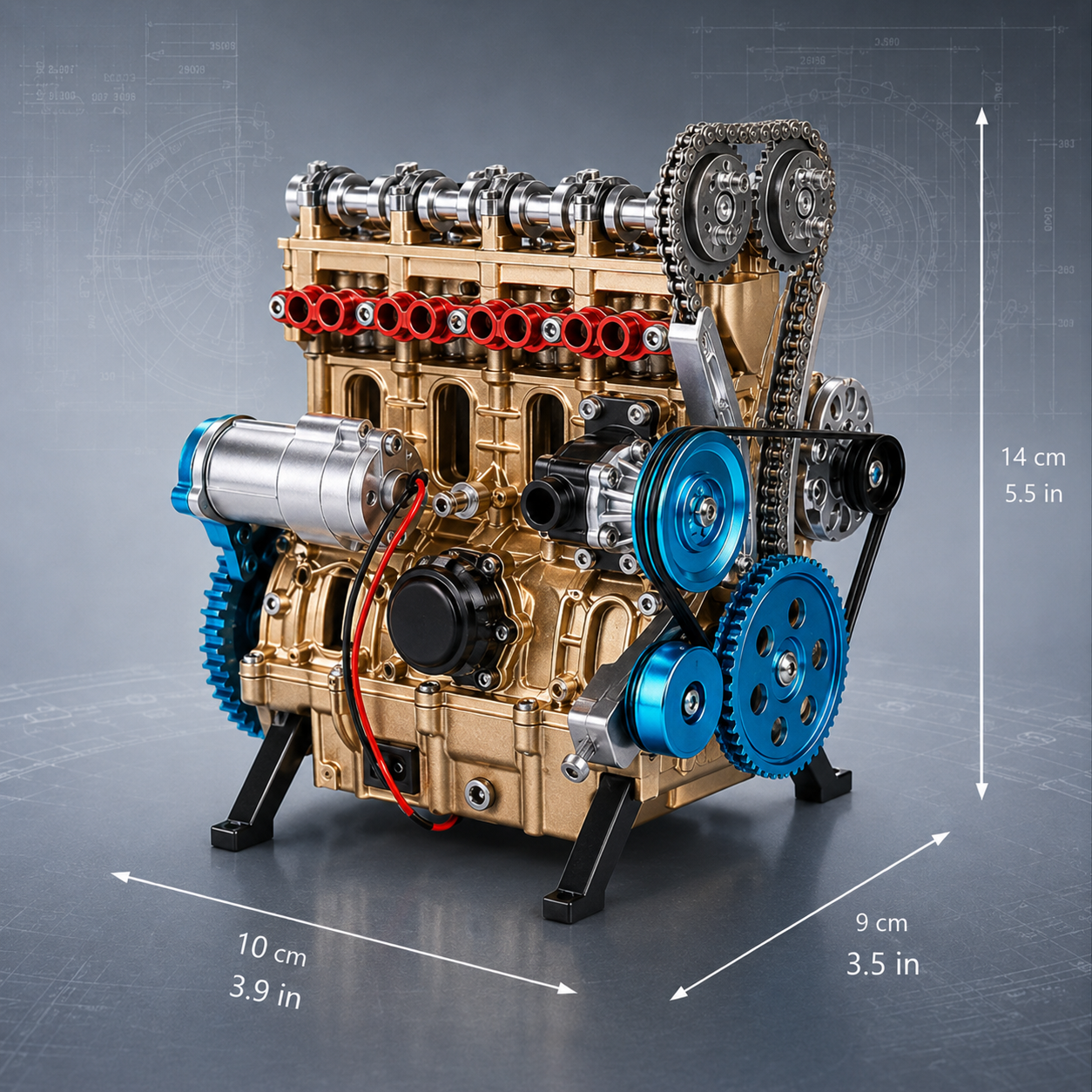 🏁 BEST SELLER 🔥 Miniature V8 Small-Block Engine Model Kitl Kit🛠️