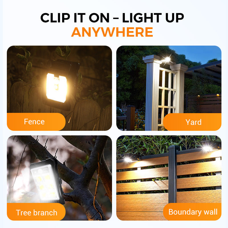 💡55% OFF TODAY🌞 Smart Solar Clip Light🔦Motion Sensor • Waterproof • Portable
