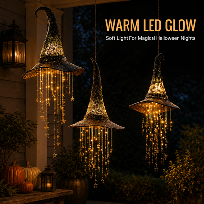 🔥HOT SALE 50% OFF🌟Lighted Witch Hat Hanging Chime