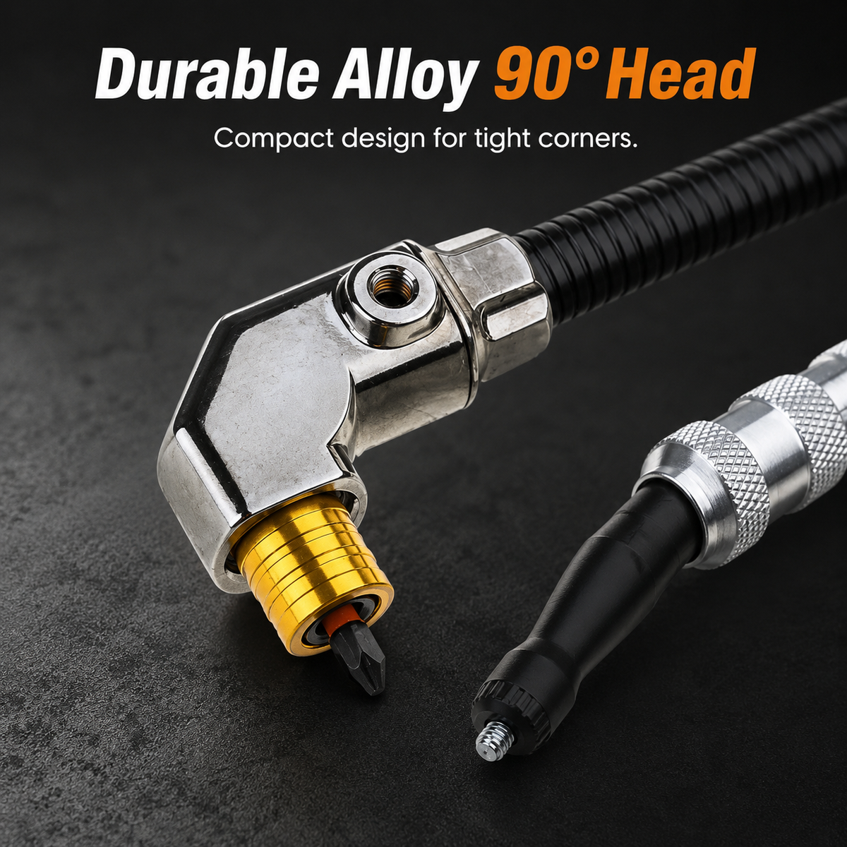 🔥 55% OFF TODAY⚙️ Flexible 90° Right Angle Drill Adapter – Reach Tight Spaces