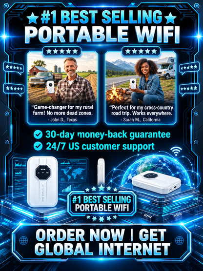 [Global Coverage, High-Speed Internet Access] 🌎 Boundless Portable Wi-Fi — Stay Connected Wherever You Go🛡️