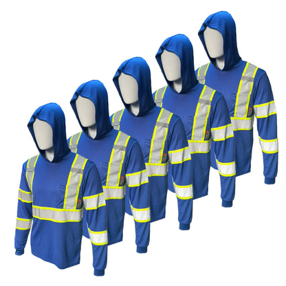 🔥 HOT SALE 50% OFF 🔥 5 Pack High Visibility Hoodie Safety Shirts