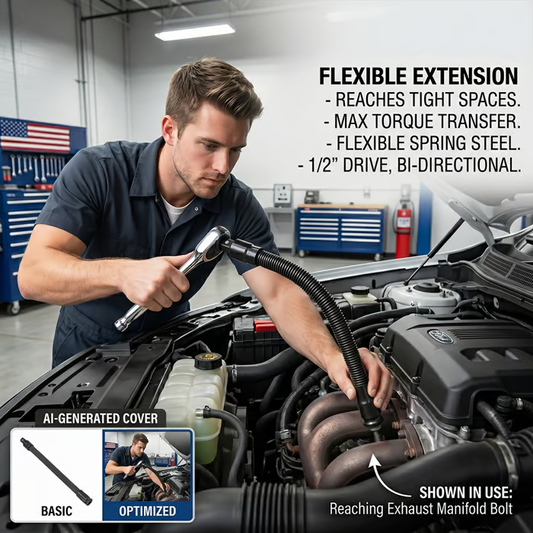 🔧 Flexible Shaft Extension Bar – Reach Tight Spaces with Maximum Torque