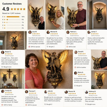 🎁50% OFF TODAY🕊️St. Michael Guardian Angel Wall Light✨