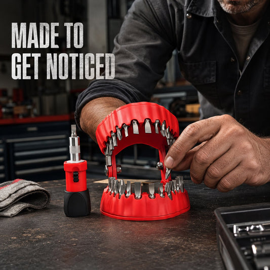 🛠️Tooth-Shaped Bit Holder – 28-Piece DIY Screwdriver Bit Set