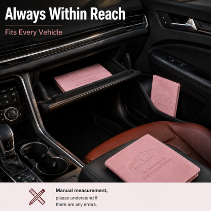 🔥 Limited-Time OFF 55%🎁🚗 Car Registration & Insurance Document Holder | Premium PU Leather Organizer