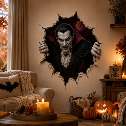 🎃 Halloween 3D Break-In Wall Decals – Realistic Spooky Wall & Window Stickers (Easy Peel & Stick)